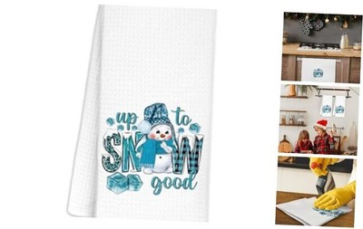 Kitchen Towels, Up to Snow Good Winter Christmas Hand Towels for Winter Snowman