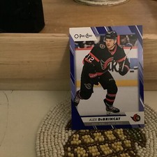 2023-24 O-Pee-Chee Hockey ALEX DeBRINCAT Blue Parallel #180 Ottawa Senators