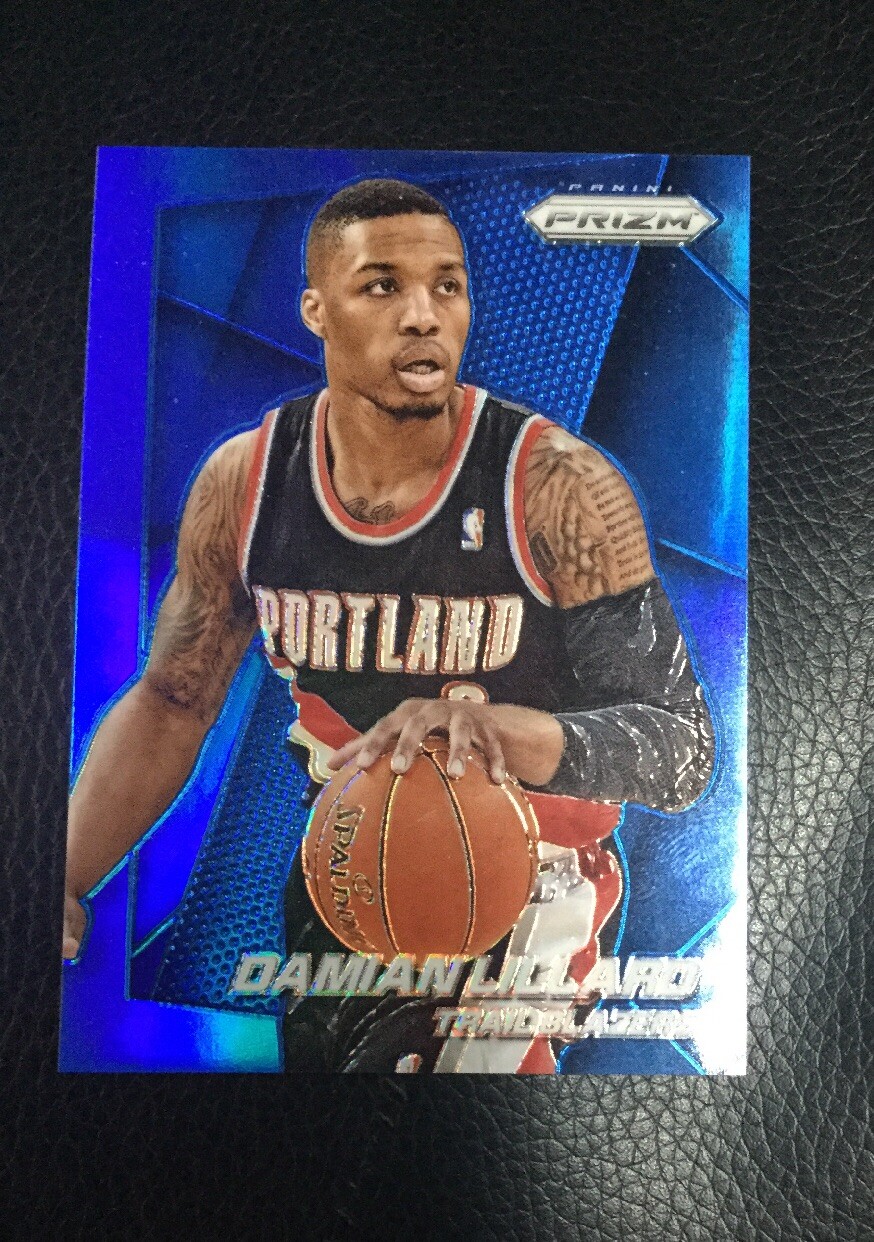 2014-15 Panini Prizm Damian Lillard Blue 90/99 #1 Blazers SP Hot