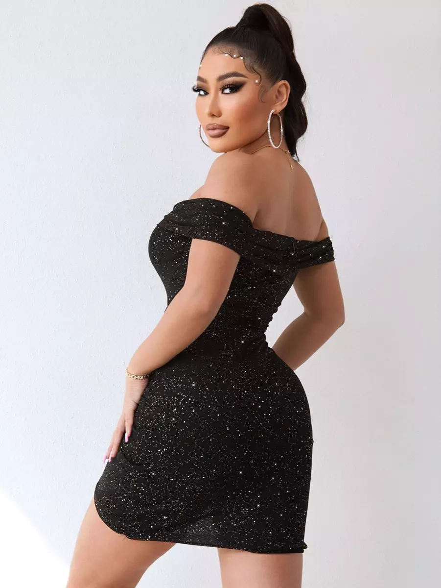 Vestidos Cortos Negros de Fiesta Elegantes Formales Para Mujer Boda Quinces Prom