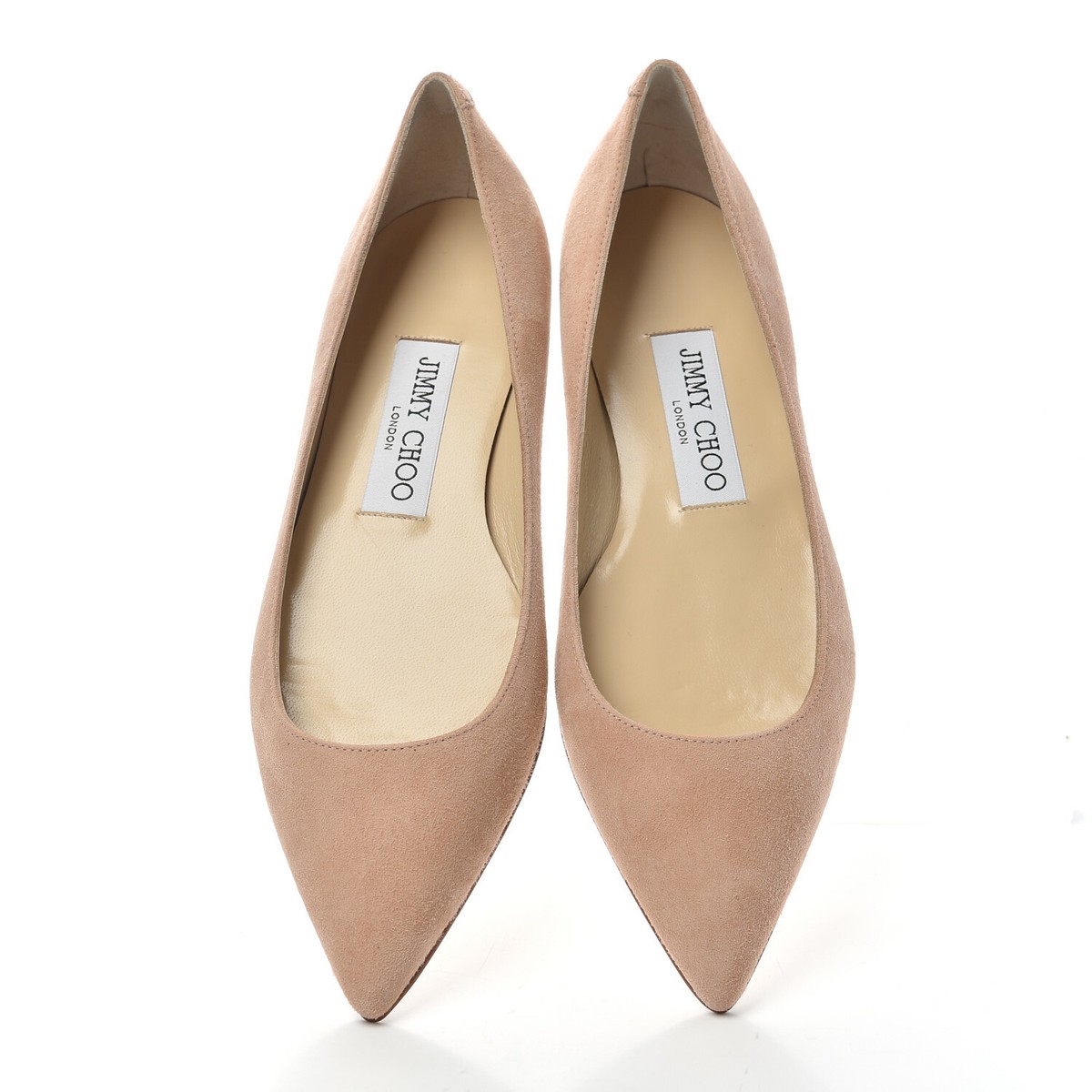 New JIMMY CHOO ALINA POWDER PINK SUEDE LEATHER FLATS, SIZE New JIMMY CHOO ALINA POWDER PINK SUEDE LEATHER FLATS, SIZE