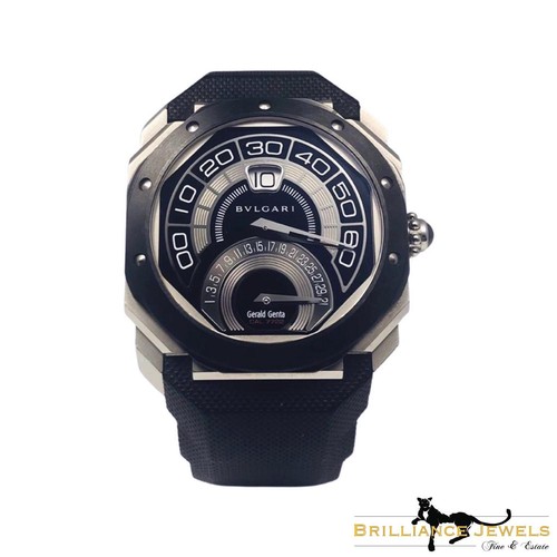 Bvlgari Octo Bi- Retro Gerald Genta Stainless Steel Black Ceramic 45mm Watch