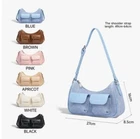 MOSSDOOM Liora Shoulder Bag PU Leather Hobo Simple Bag Women Minimalist Korean