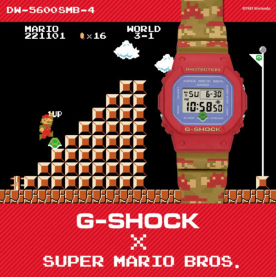 Mario Casio G-Shock DW5600SMB4JR Uhr Nintendo Super Mario DEL in 4 Werktagen