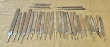 34 Flat Half Round Triangle File Set Metal Smooth Standard Mixed Coarse Lot Tool