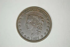 1837 Hard Times Token- May Tenth 1837- EF with amazing Pedigree flip.