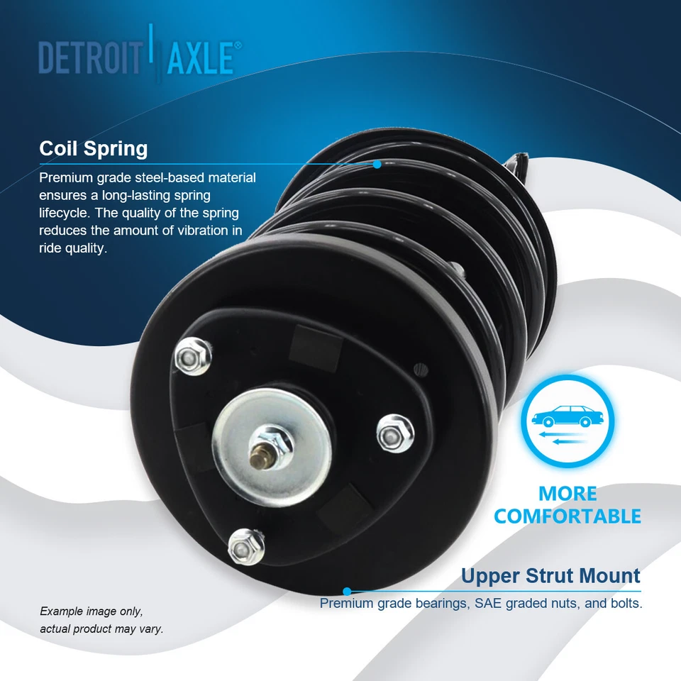 Front Struts Coil Spring Inner Outer Tie Rods for 1999 2000 2001 Honda Odyssey - Image 3 of 4