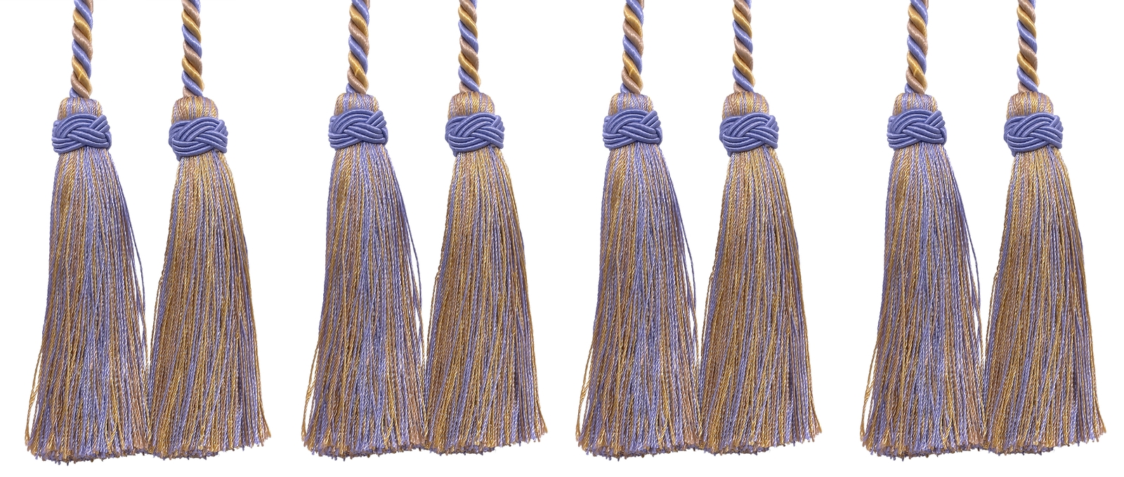 Curtain Tieback, Style# ICT, Color# 5080 - Periwinkle Gold [Set of 4]