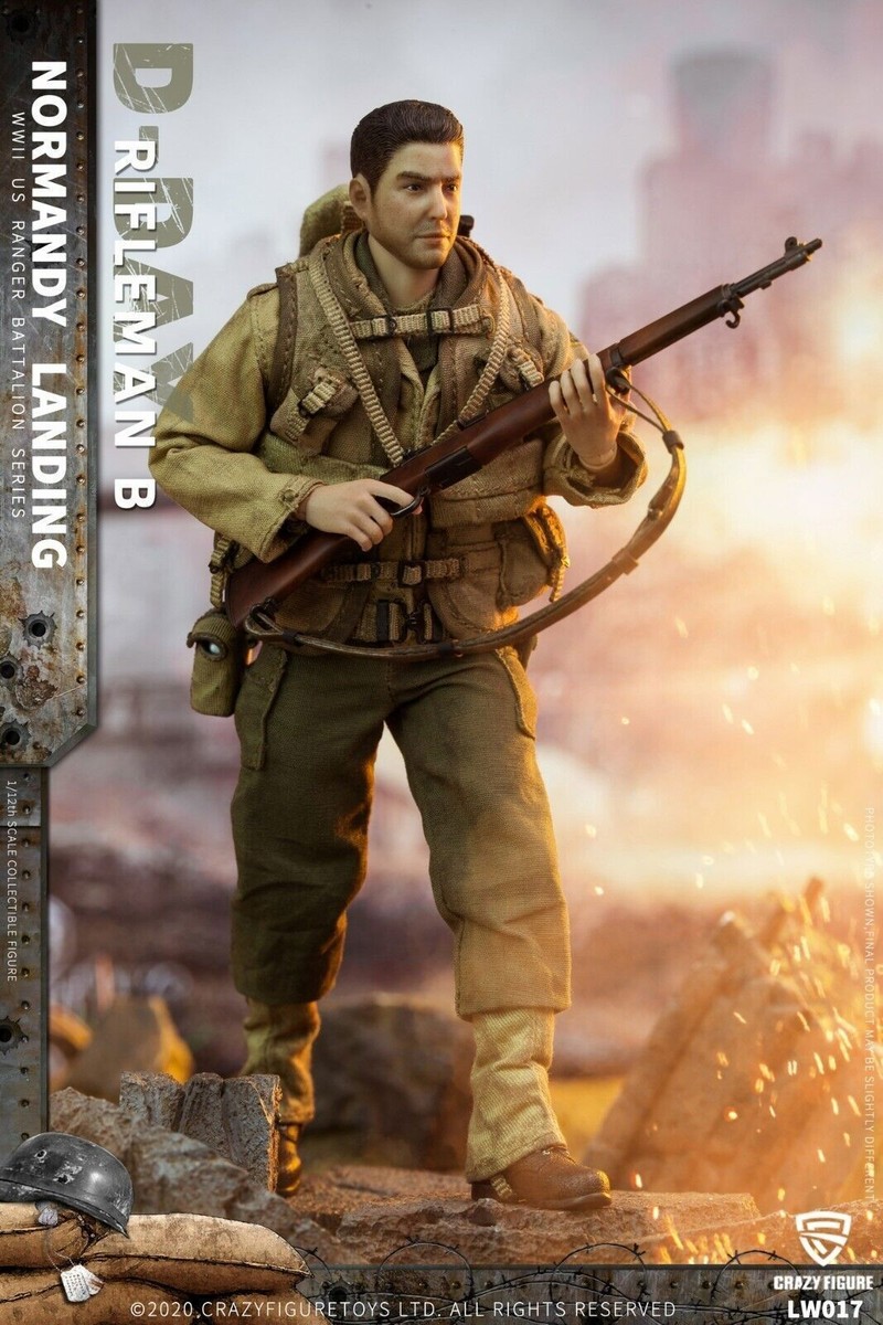 Crazy Figure LW017 WWII U.S. Rangers On D-Day Rifleman B 1/12