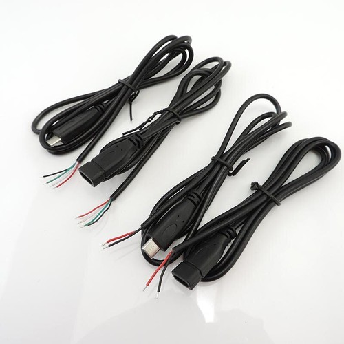 USB 2.0 Typ C Stecker Buchse Zum Selbermachen Kabel Ladegerät 1m 2m 2/4pin Stecker Kabel - Bild 2 von 10