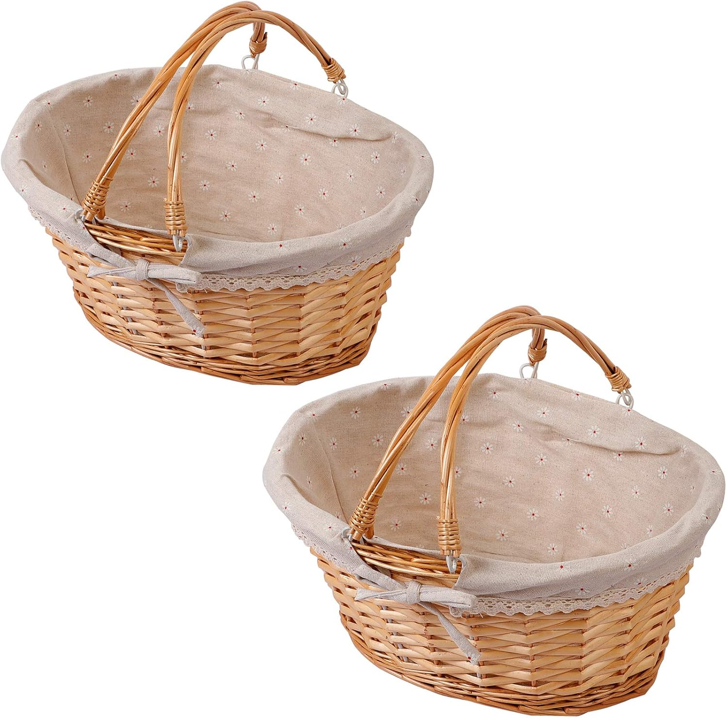 2 Packs Wicker Woven Basket, 13