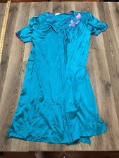 Lorraine Nightgown, Women's Medium Green Pink Purple, Embroidered Floral