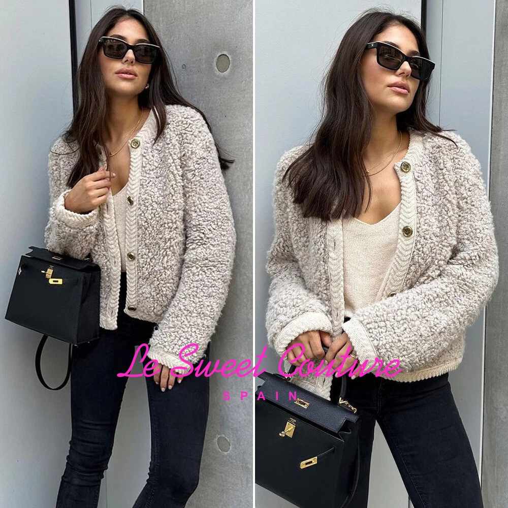 Boucle cardigan jacket cheap