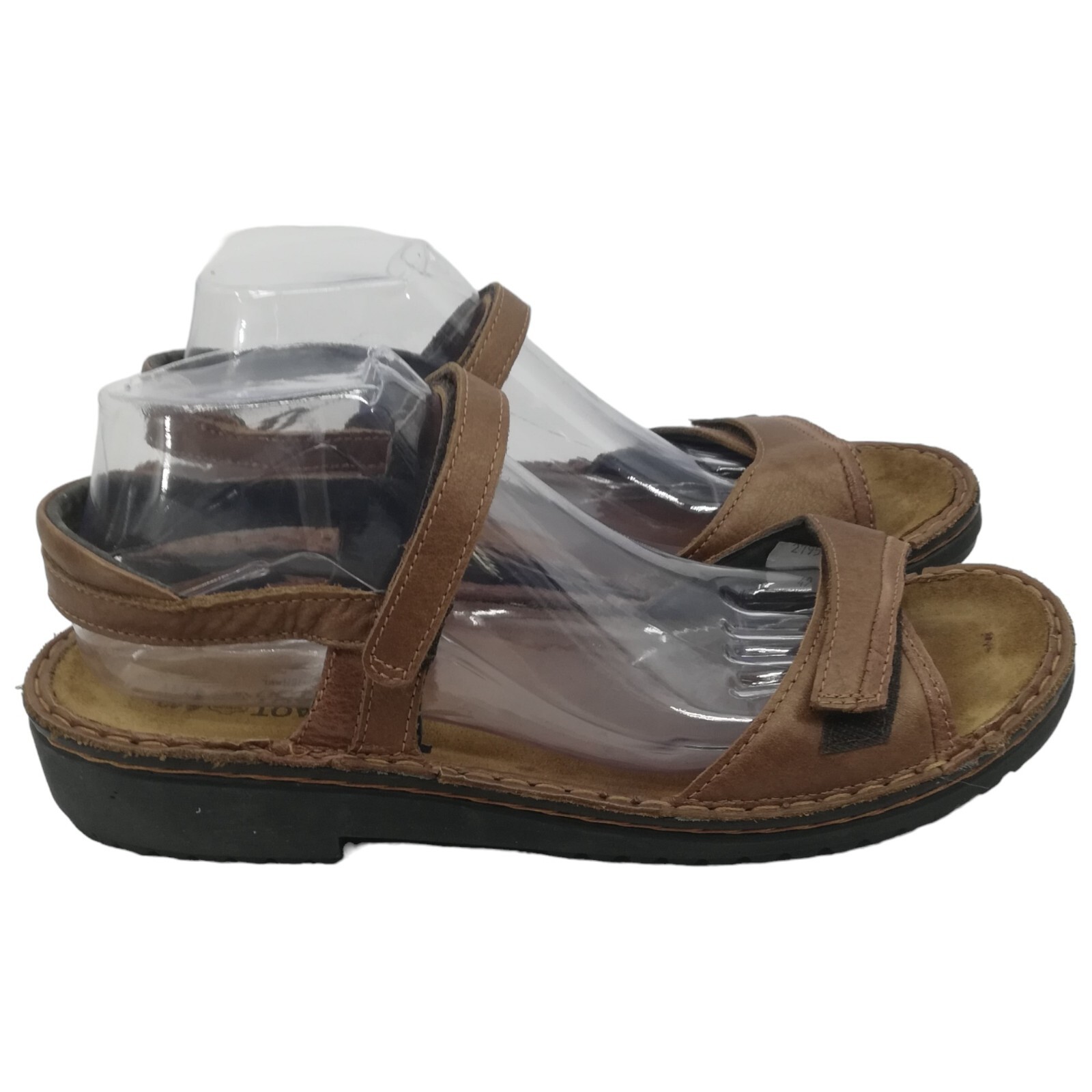 APL Sandali alla caviglia Naot Rosemary beige in pelle con gancio e passante taglia 42 US 11 marroni