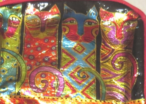 Bolso cosmético Laurel Burch Sun n. Sand Cats 7 pulgadas de ancho nuevo con etiquetas - Imagen 2 de 4