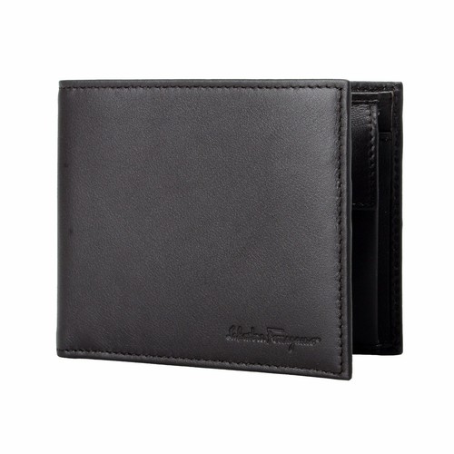 Salvatore Ferragamo Uomo 100% Pelle Marrone Scuro Portafogli | eBay
