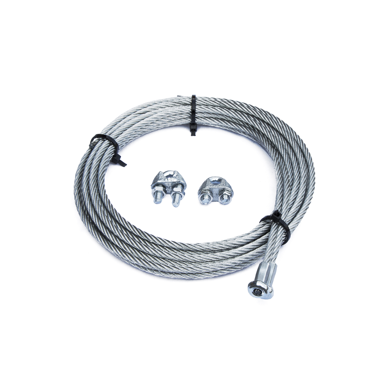 Kit per porte basculanti fune Ø 4 mm. con gancio a T + 2 morsetti