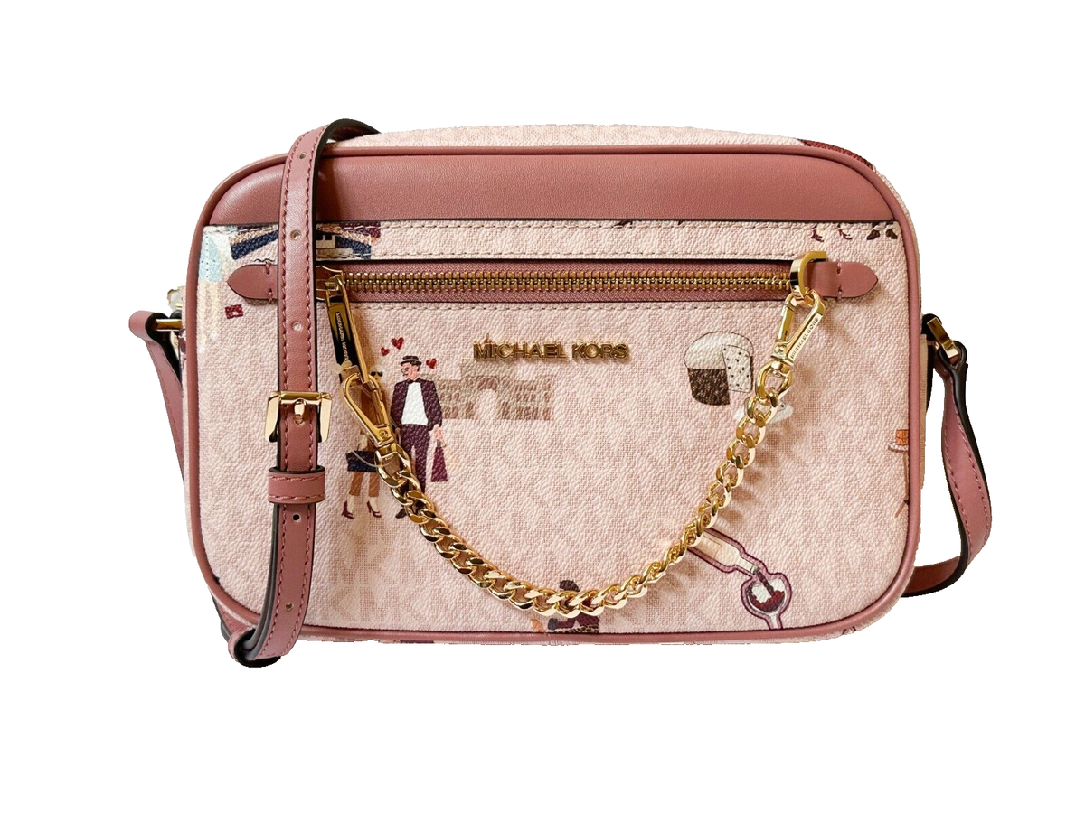 MICHAEL KORS JET SET GIRLS CHAIN CROSSBODY BAG MK DARK POWDER