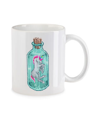 Unicorn Flask Kaffeetasse Rainbow Fun Geek Nerd Pixel Retro 8 16 Bit Arcade