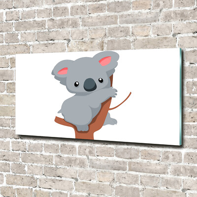 Wandbild aus Plexiglas  Druck auf Acryl 140x70 Tiere Koala Baum