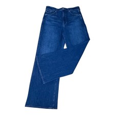 Veronica Beard Taylor Relaxed Wide Leg High Rise Jeans Bright Blue Size 31