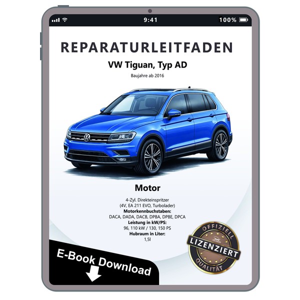 Vw Tiguan Ad (16>) 4-Zyl. 1,5L Benzinmotor 130-150 Ps Reparaturhandbuch Download-image