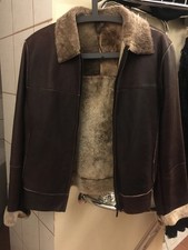 Lederjacke braun mit Lammfell gefüttert Neu Gr.38
