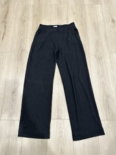 AYR Pants Womens Large Black High Hopes Pants Knit Pull On Straight Leg Wide