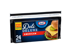 Kraft Deli Deluxe American Cheese Slices, 16 oz Pack, 24 Slices