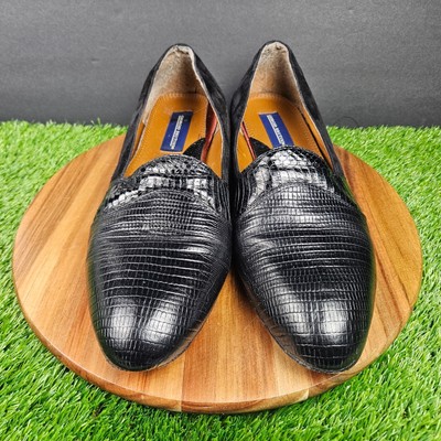 Giorgio Brutini Mens 13 Black Genuine mixed Snake Skin Loafers Giorgio Brutini Genuine Snakeskin Leather Suede Loafers Mens  main image 2