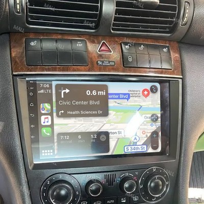 4+64G CAR RADIO FOR MERCEDES BENZ C CLASS W203 CLK W209 CARPLAY ANDROID SWC NAVI