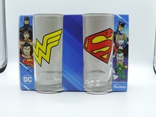 DC COLLECTIBLE 2PK SUPERHEROES GLASSES. TOTAL OF 6 GLASSES.