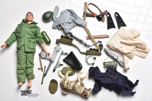 Lot (D) Vintage 1960s 12"  GI Joe Figures, Clothing & Accessories