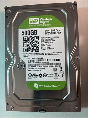 Western Digital 500GB WD5000AZRX Green SATA 3.5  Hard Drive @HDD4