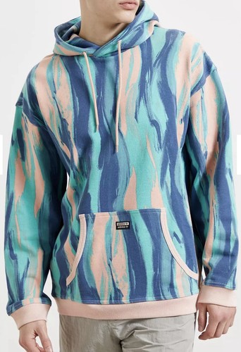 Neu ohne Etikett Adidas Originals UO R.Y.V. Hoodie Pullover In Vapor Pink Multi Größe XL - Bild 2 von 11