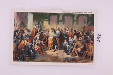 Pocahontas John Rolfe Marriage Jamestown 1613 Louis Kaufmann Postcard