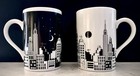 Vintage Botticelli Design NYC Skyline Mugs Set Day & Night Black White Ceramic — photo 1