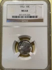 1952 Roosevelt Dime MS64 NGC