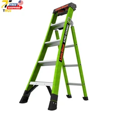 Little Giant King Kombo 5'-8' Fiberglass 3-In-1 Combo Ladder 375 Lbs Rated