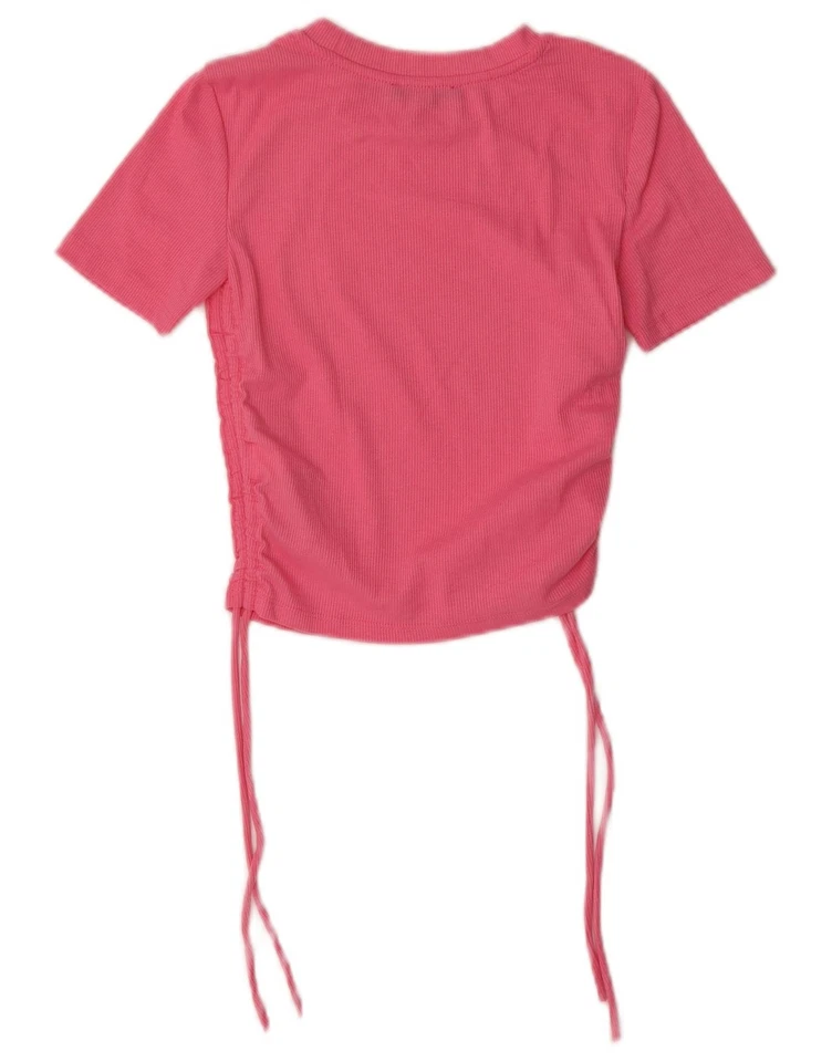 ZARA Womens Crop Blouse Top UK 8 Small Pink Polyester CA19 - Image 2 of 3