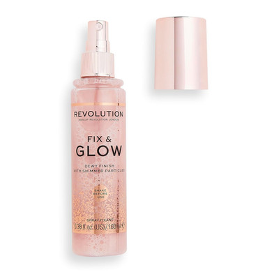 Makeup Revolution Fix & Glow Fixing Spray, Illuminating & Hydrating, Vegan & Cru