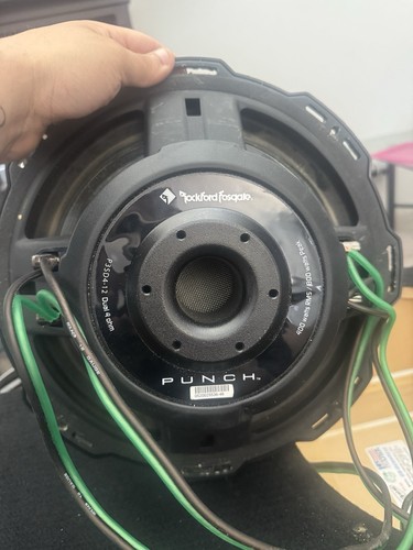 2 12 inch Rockford shallow subs with box and amps