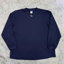Tennessee Titans Shirt Mens XL Blue NFL Football Long Sleeve Pullover Reebok
