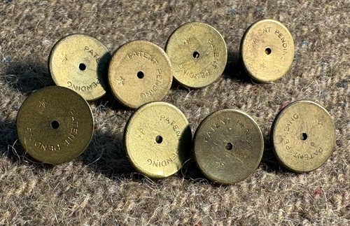8 WWII Clutch Backs for WINGS CIB RANK Etc ~ Early Patent Pending ~ Lot # 16