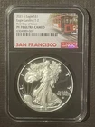 2021-S $1 SILVER AMERICAN EAGLE NGC PF70 T-2 Trolley Car First Day Issue : 09307