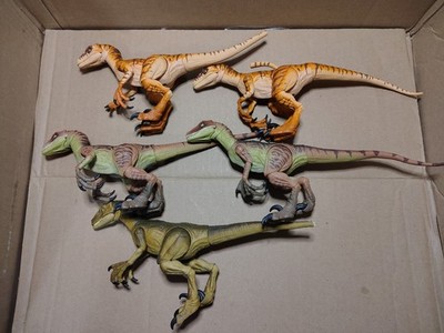 Jurassic World Amber Collection Velociraptor Lot Echo x2 Tiger x2 Read Descrip