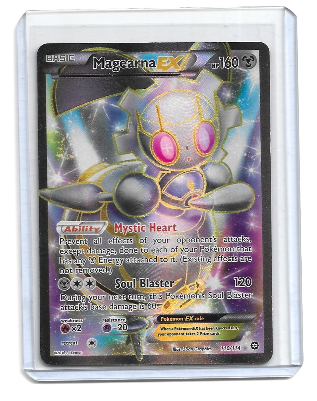 2016 Pokemon - XY: Steam Siege Magearna EX (Full Art) #110/114 Holo