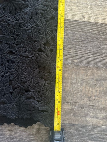 Talbots eyelet scallop lace floral design lined Black Pencil skirt Plus 22WP - Picture 4 of 5