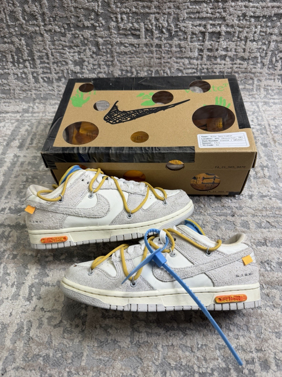Talla 6 - Nike x Off White Dunk Low 'Lote 34 de 50' DJ0950-102
