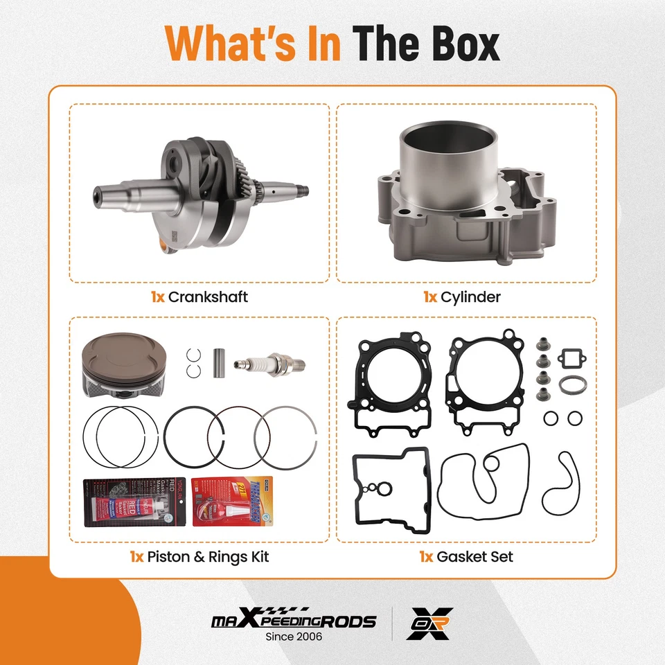 Engine Rebuild Kit Piston Cylinder Crankshaft For Polaris 570 2017-2021 RZR ACE - Image 4 of 4